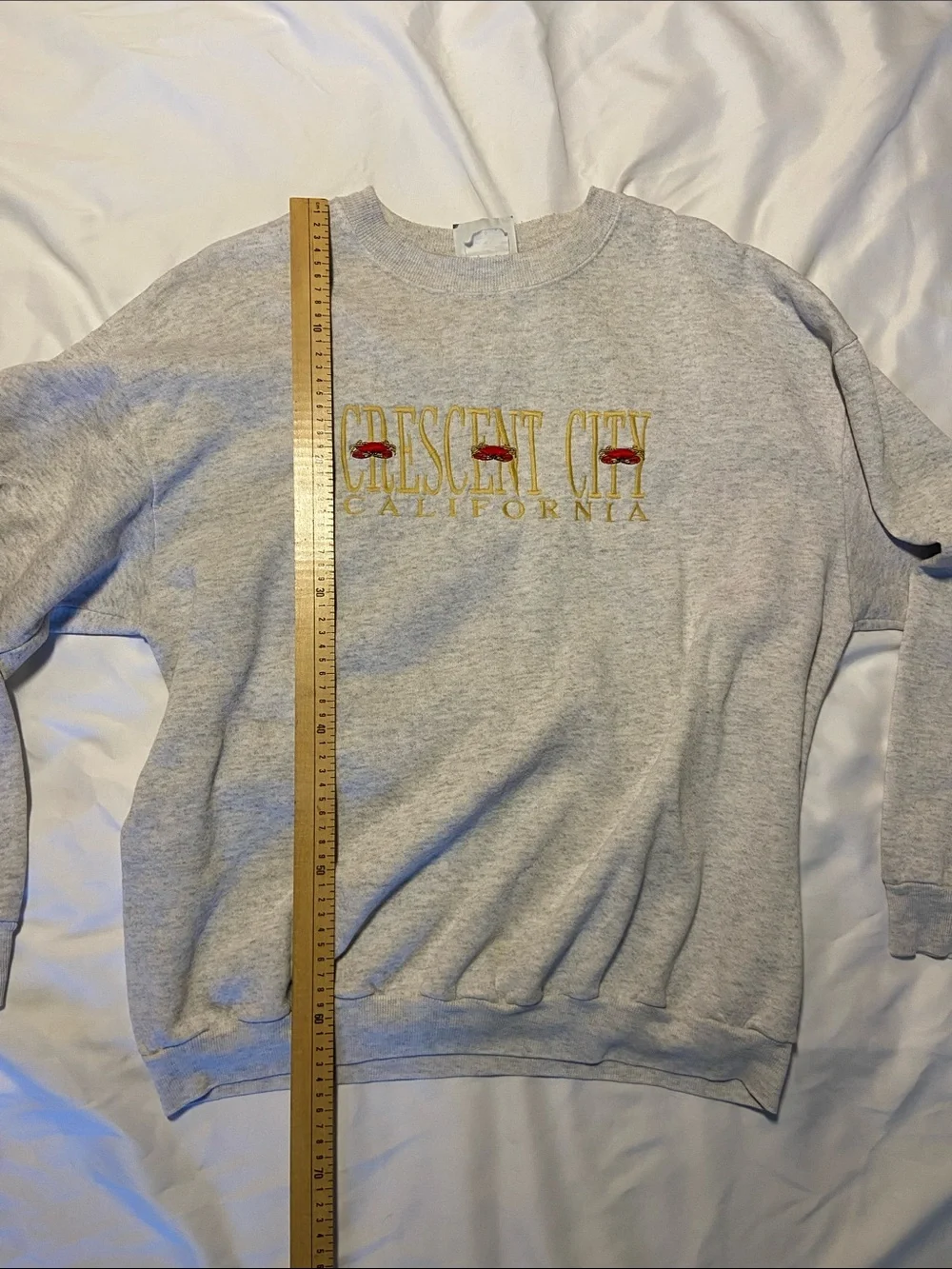 Vintage Lee Light Gray Crewneck Crescent City